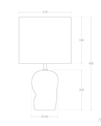 Candeeiro de Mesa Cerâmica Ragnar