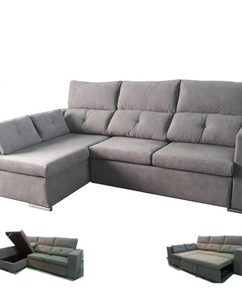 SOFÁ SUÍÇA  CHAISE LONG / SOFA CAMA 3 LUGARES - Casa do Sono